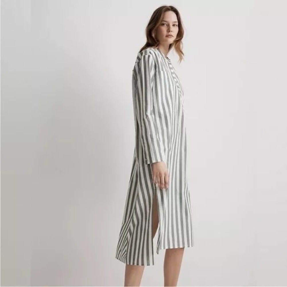 Madewell Poplin Oversized Midi Length Shirtdress